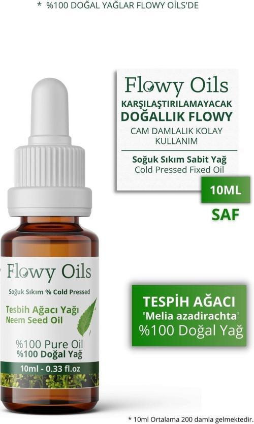 Tesbih Ağacı Yağı Neem Yağı %100 Doğal Bitkisel Sabit Yağ Neem Seed Oil 10ml