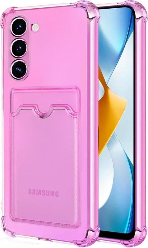 Samsung Galaxy S23 Card Slot Shock Kılıf Pembe