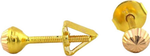 14 Ayar Altın Top Küpe - 0175611