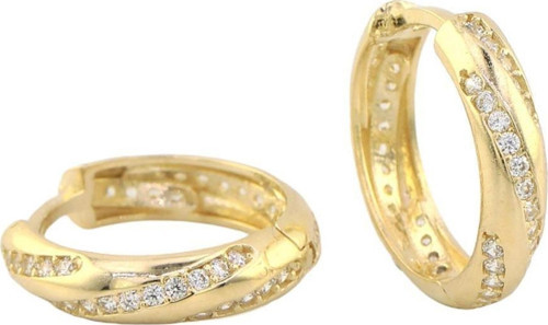 14 Ayar Altın Tasarım Küpe - 0180840