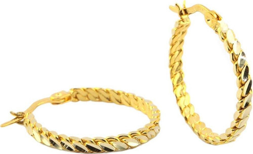 14 Ayar Altın Halka Küpe - 0180848