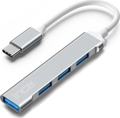 İusb-04T Type-C Grişli 4 Port Usb Çoklayıcı Hub
