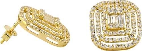 14 Ayar Altın Baget Küpe - 0191652