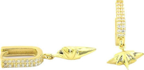 14 Ayar Altın Tasarım Küpe - 0184123