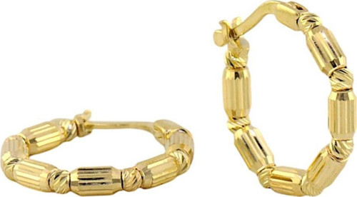 14 Ayar Altın Tasarım Küpe - 0188480