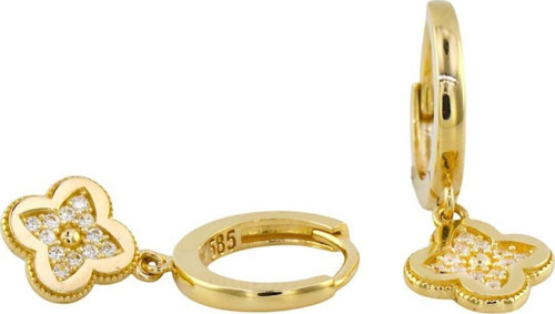 14 Ayar Altın Tasarım Küpe - 0188087