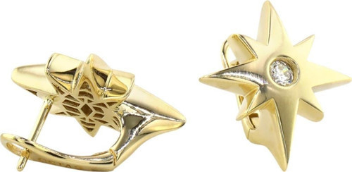 14 Ayar Altın Yıldızlı Küpe - F003575