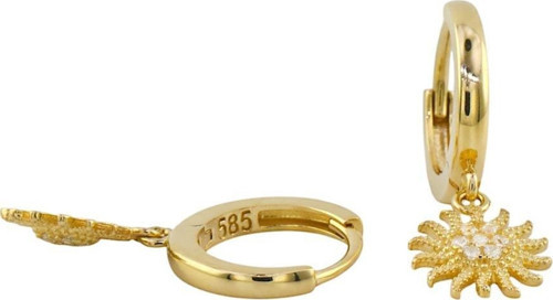 14 Ayar Altın Yıldızlı Küpe - 0188085