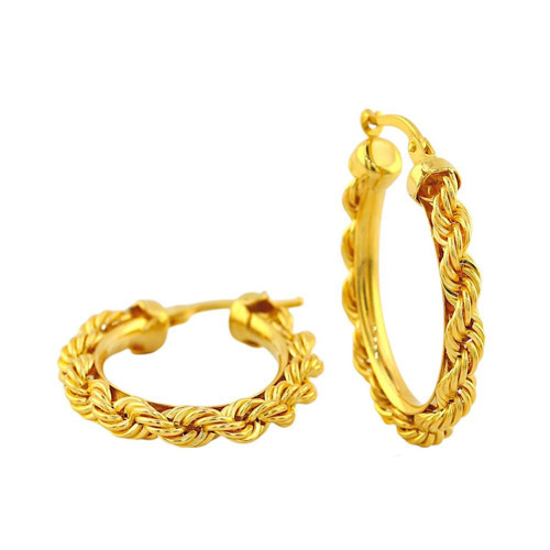 14 Ayar Altın Tasarım Küpe - 0191554