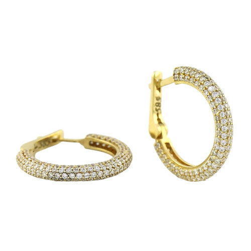 14 Ayar Altın Tasarım Küpe - 0193646