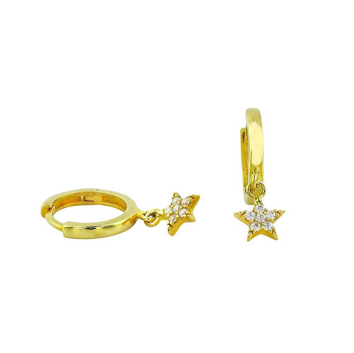 14 Ayar Altın Yıldızlı Küpe - 0194258