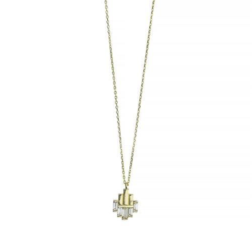 14 Ayar Altın Baget Kolye - 0201271