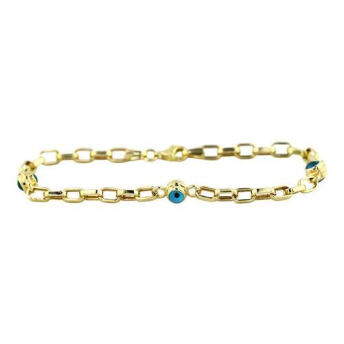 14 Ayar Altın Nazar Boncuklu Bileklik - 0200932