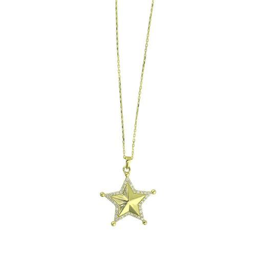 14 Ayar Altın Yıldızlı Kolye  -  F004742
