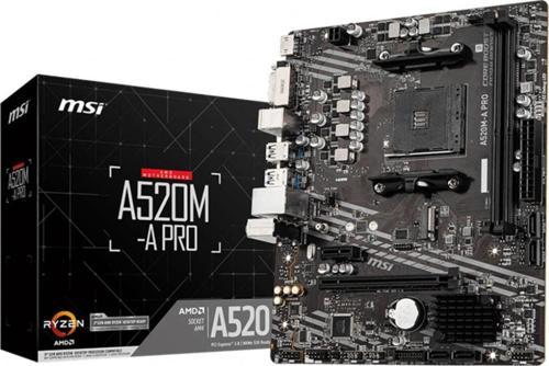 A520M-A Pro Amd A520 Soket Am4 Ddr4 4600(Oc)Mhz Matx Gaming Anakart