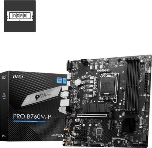 Pro B760M-P İntel B760 Soket 1700 Ddr5 6800(Oc)Mhz Matx Gaming (Oyuncu) Anakart