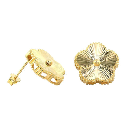 14 Ayar Altın Tasarım Küpe - 0193553