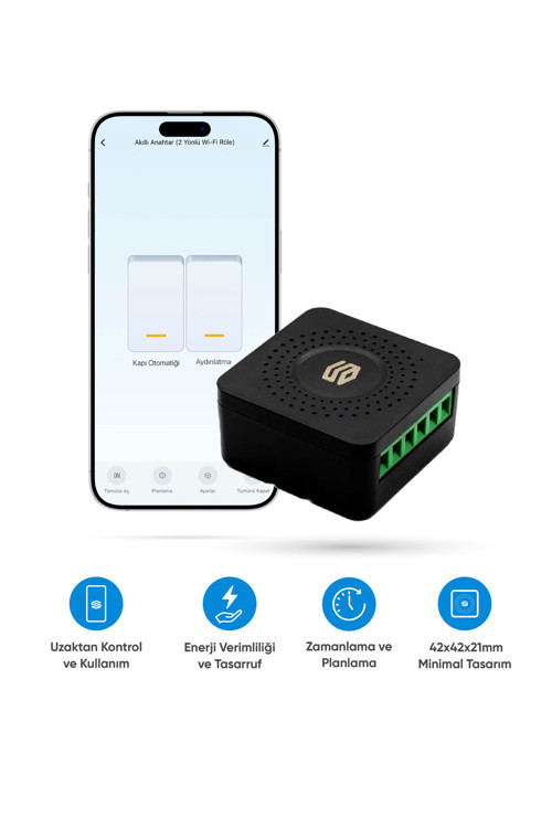 Akıllı Röle 2 Yönlü Wi-fi Kontrollü