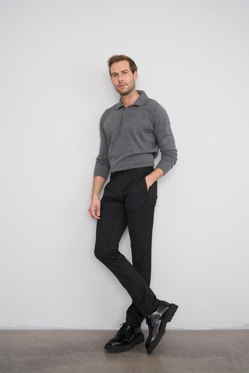 Çetinkaya Mentality 9455 Erkek Loco Yan Cep Jogger Pantolon Siyah