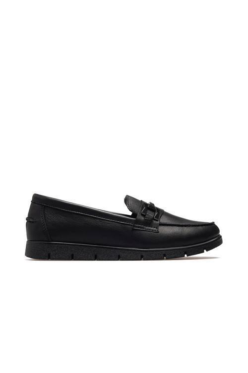 Kadın Hakiki Deri Comfort Casual Ayakkabı 25k 25075610k Siyah