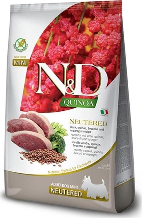 Quinoa Ördek & Brokoli Küçük Irk Kısırlaştırılmış Köpek Maması 2.5 kg