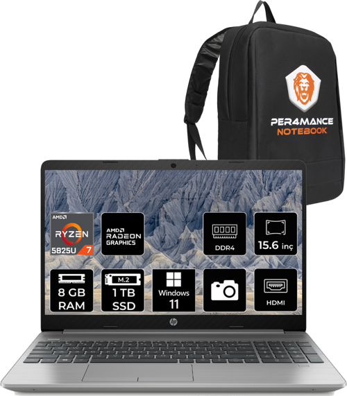255 G9 R7-5825U 8GB 1TB SSD 15.6'' FHD W11 HOME 6Q8N3ES & ÇANTA