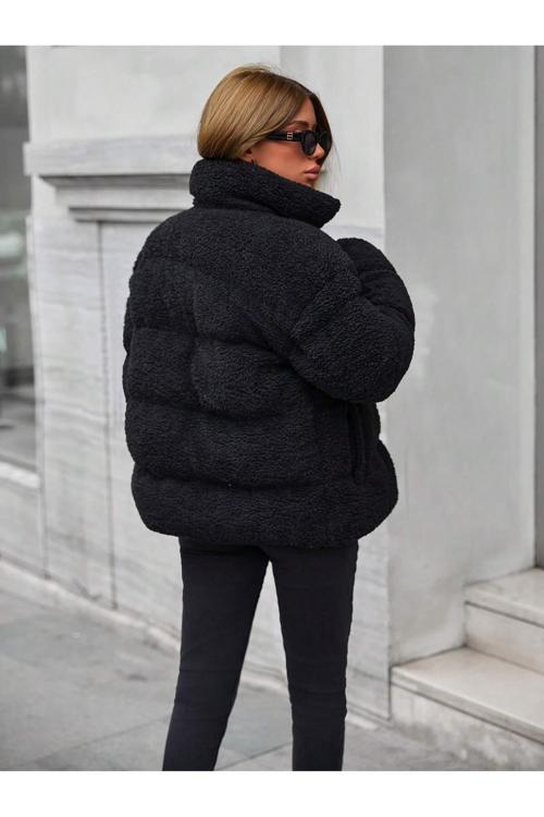 Siyah Renk Kadın Mont