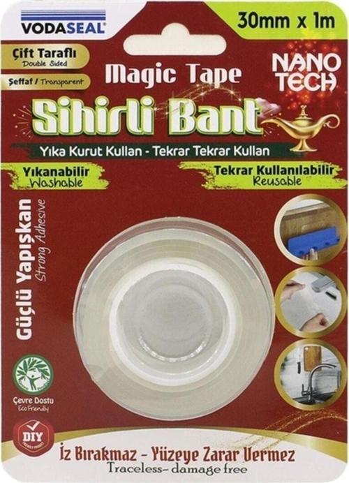 Çift Taraflı Montaj Bandı 19Mm X 1 Metre Şeffaf Vhb Bandı (Banyo- Mutfak- Cam-Ayna)