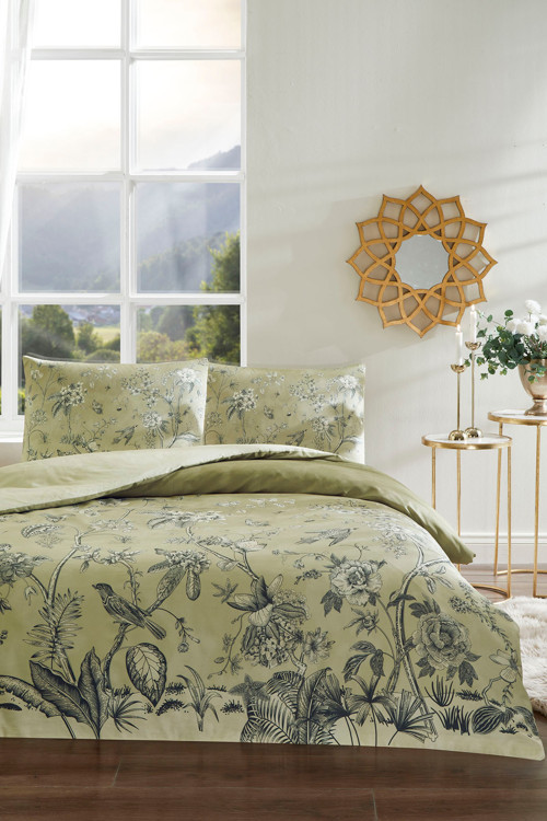 Antique Garden Tek Kişilik Soft Life Saten Nevresim Takımı