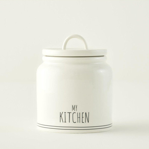 My Kitchen Porselen Kavanoz Beyaz (900 Cc)
