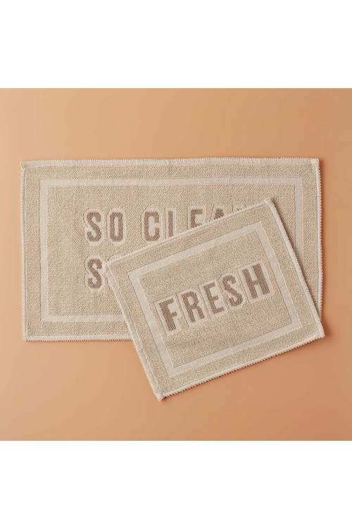 Clean Fresh Paspas Takımı Krem (60x100 - 50x60 cm)