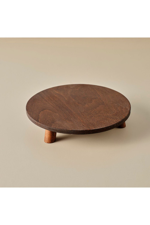 Aris Ayaklı Sunum Tabağı Naturel (29 cm)