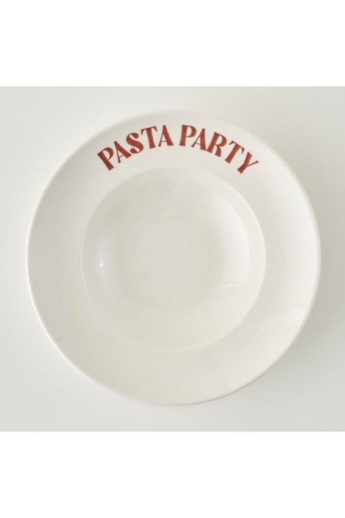 New Year Yılbaşı Makarna Tabağı Kırmızı (27 cm)
