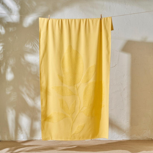 Lemoncello Pamuklu Plaj Havlusu Sarı (70x150 cm)