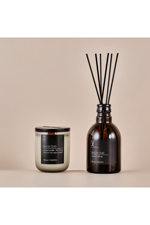 Black Oud Çubuklu Oda Kokusu Seti Siyah