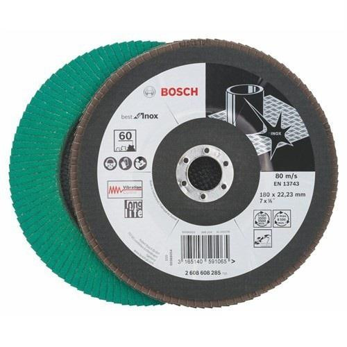 Paslanmaz İnox Flap Zımpara Diski 180 Mm 22,23 80 Kum