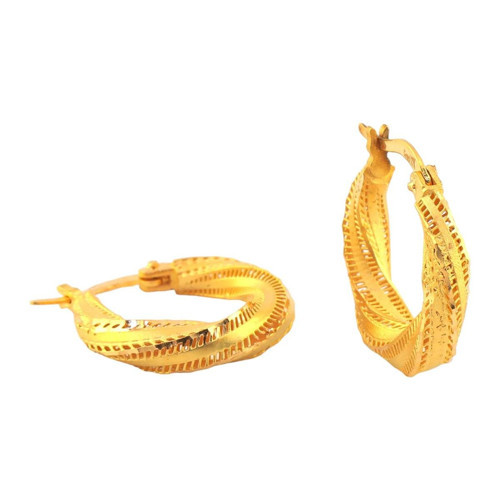 22 Ayar Altın Halka Küpe - F001597