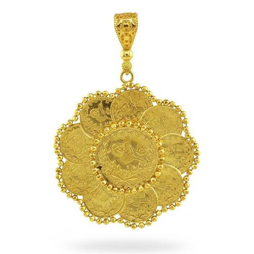 22 Ayar Altın Çeyrekli Kolye Ucu - K218248