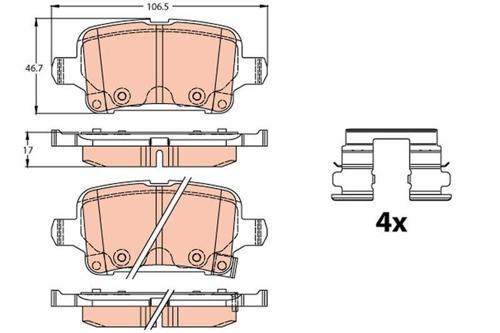 FREN BALATASI ARKA OPEL ASTRA K 15->>
