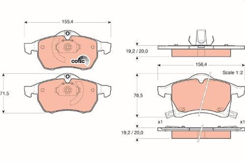 DİSK FREN BALATASI ÖN OPEL ASTRA G 98-05 ASTRA H 04> ZAFIRA A 99-05 ZAFIRA B 05> ZAFIRA TOURER C 11