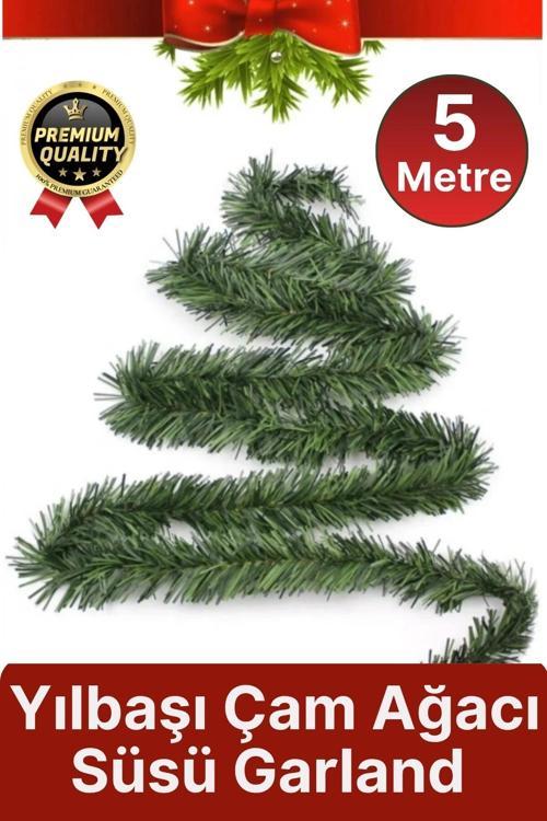 Özel Üretim Dekoratif Süsleme Yeni Yıl Ruhu Noel Yılbaşı Çam Ağacı Süsü Garland Büyük Boy 5 Metre