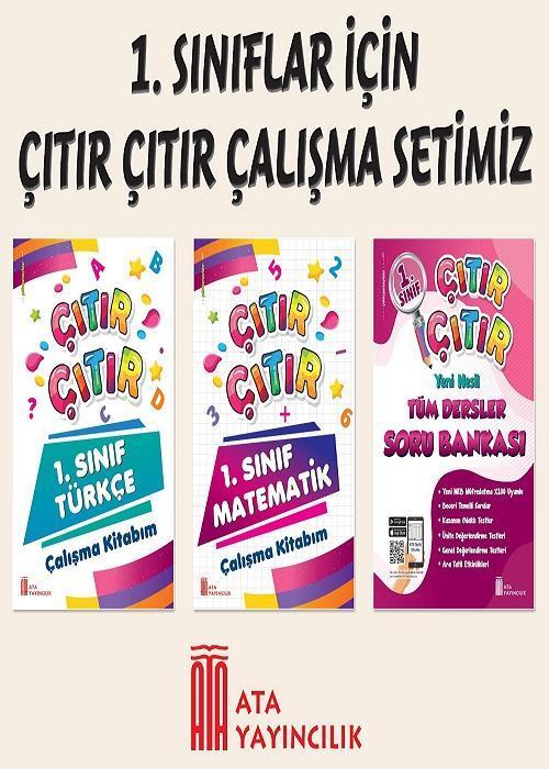 1. Sınıf Çıtır Çıtır  Çalışma Kitabım 3'lü Set (Türkçe-Matematik-Tüm Dersler Soru Bankası)