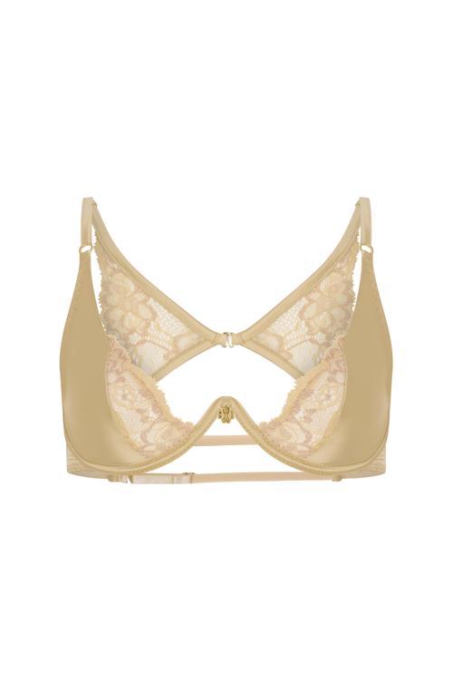 Le Passe Ten Tek Balenli Dantel Detaylı Saten Balconette