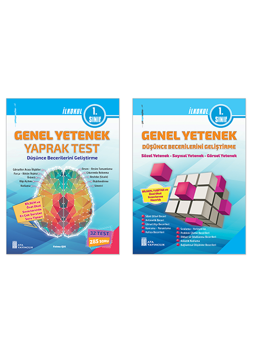 1. Sınıf Bilsem Genel Yetenek Yaprak Test+Genel Yetenek Düşünce Becerilerini Geliştirme