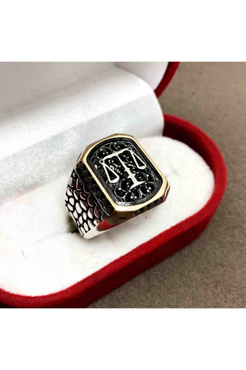 Adalet Terazisi Model 925 Ayar Erkek Gümüş Yüzük Mng201012060
