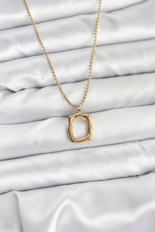 Zincir Gold Renk Model Kadın Kolye - EBJ251115W38421