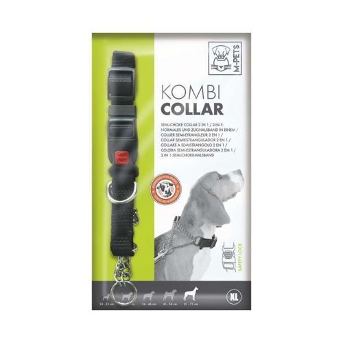 Kombi 2in1 Köpek Eğitim Tasması Siyah XL