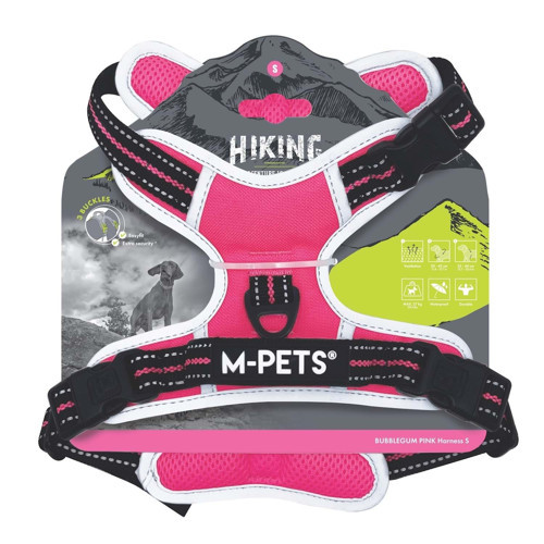 Hıkıng Reflektörlü Soft Köpek Göğüs Tasması Pembe XL