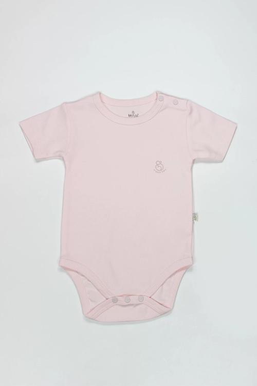 Bistyle Organik Natural Basic Style Yarım Kol Body Bs17103 Pembe