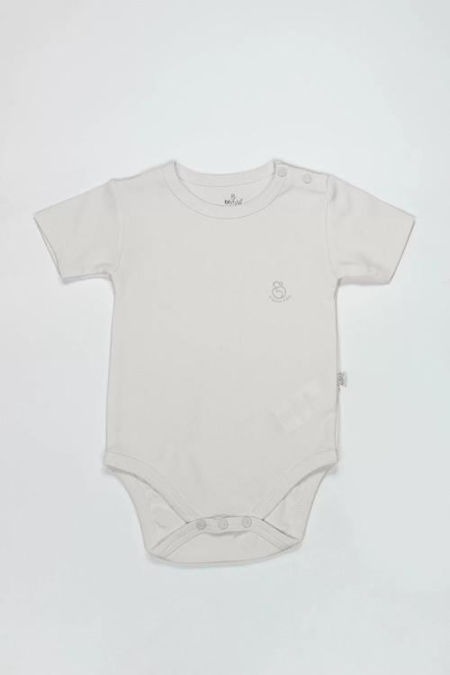 Organik Natural Basic Style Yarım Kol Body Bs17103 Ekru
